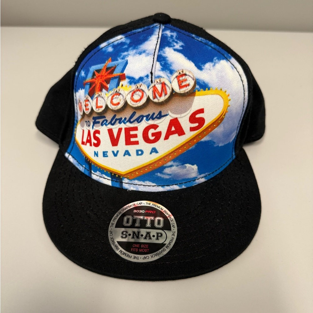 OTTO Las Vegas Snapback Hat - Black and Blue
